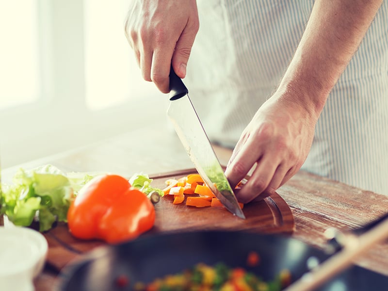 Chopping vegetables